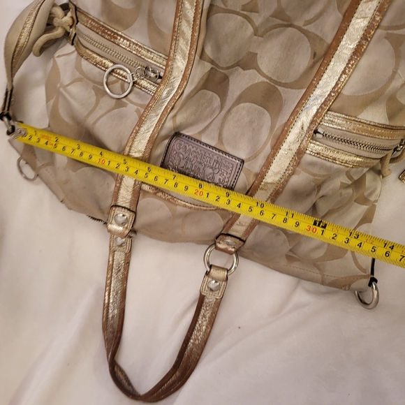 COACH poppy tote bag gold brown - Picture 13 of 13